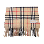 画像をギャラリービューアに読み込む, 【中古】バーバリー BURBERRY ノバチェック マフラー ベージュ ウール100％ j0215pq00460

