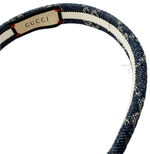 画像をギャラリービューアに読み込む, 【中古】GUCCI グッチ デニム カチューシャ GG柄 インディゴ ヘアアクセサリー i0926aq011140
