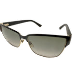 将图片加载到图库查看器，【中古】グッチ GUCCI サングラス ゴールドフレーム ハーフリム風 サイド布 グリーン系レンズ i0522lq01260
