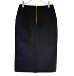 画像をギャラリービューアに読み込む, 【中古】Drawer ドゥロワー ネイビー タイトスカート  上品シルエット 大人エレガント i0925i00315
