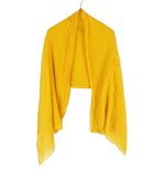将图片加载到图库查看器，【中古】agnes b. アニエスベー 山吹色 ストール シワ加工 マフラー イエロー 大判 軽量 i0911wq0026
