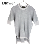 画像をギャラリービューアに読み込む, 【中古】ドゥロワー Drawer 半袖ニット クルーネック コットン100％ グレー サイズ1 j0818h0039

