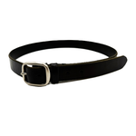 Load image into Gallery viewer, 【中古】BEAMS ビームス 本革 レザーベルト ブラック 黒 日本製 シルバーバックル i0731wq0131
