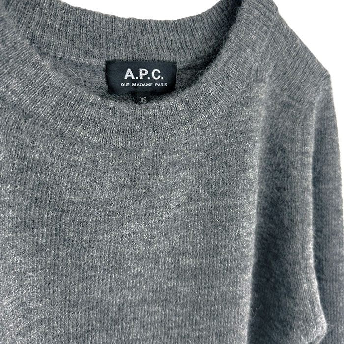 【中古】A.P.C. アーペーセー ウール アルパカ混 クルーネック ニット セーター i0828n01110