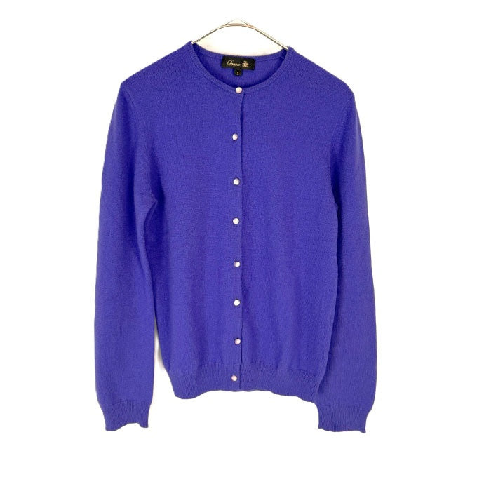 【中古】ドゥロワー Drawer ニットカーディガン カシミヤ クルーネック パープル 紫 i0925i00715