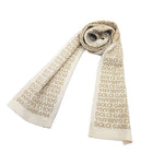 画像をギャラリービューアに読み込む, 【中古】Dolce &amp; Gabbana ドルチェ＆ガッバーナ マフラー ロゴ 総柄 ベージュ系 i0328aq01418
