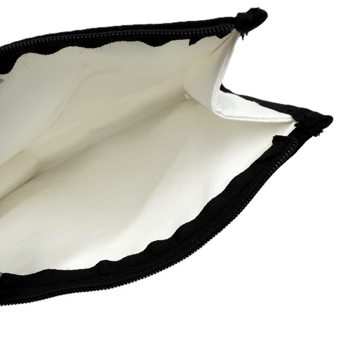 【中古】シャネル CHANEL ノベルティポーチ ファスナー付き シンプル おしゃれ ホワイト ブラック i0731wq0335