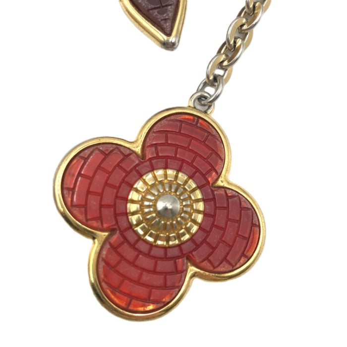 【中古】ルイヴィトン LOUIS VUITTON キーリング チャーム キーホルダー 半透明 可愛い レッド パープル ゴールド i0522lq03671