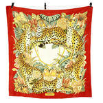 Load image into Gallery viewer, 【中古】フェラガモ Salvatore Ferragamo ビーチタオル 大判 レオパード レッド 赤 i1013tq01050
