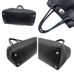 Load image into Gallery viewer, 【中古】フルラ FURLA ハンドバッグ シンプル レザー ブラック系 シルバー i0522lq02510
