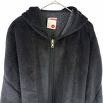 画像をギャラリービューアに読み込む, 【中古】BACCA バッカ ポンチョコート フード付き ブラック 黒 ウール混 アウター i1215i02416
