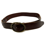 Load image into Gallery viewer, 【中古】theory セオリー 本革 レザーベルト ブラウン イタリア製 ハンドメイド i0731wq0101
