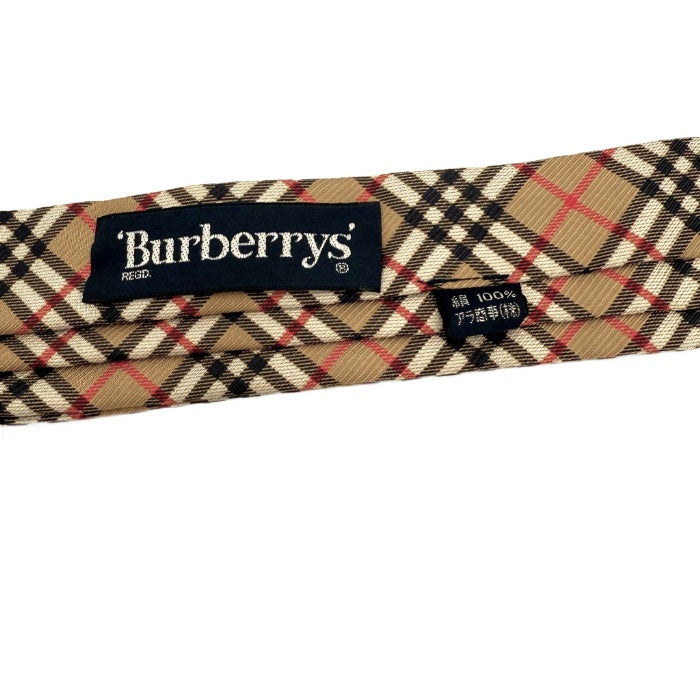 【中古】バーバリー BURBERRY リボンタイ ネックチーフ ノバチェック おしゃれ ベージュ系 i0810oq00223
