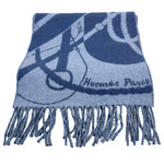 画像をギャラリービューアに読み込む, 【中古】エルメス Hermes マフラー ブルー カシミヤ i0522lq010286
