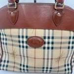 画像をギャラリービューアに読み込む, 【中古】バーバリー BURBERRY ハンドバッグ ノバチェック 定番チェック柄 バイカラー ベージュ系 ブラウン i0413oq001149
