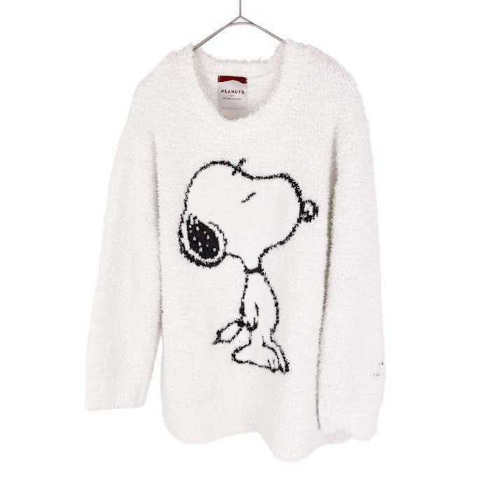 【中古】gelato pique ジェラートピケ PEANUTS スヌーピー ジャガード プルオーバー モコモコ ルームウェア i0619wq004