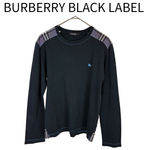 Load image into Gallery viewer, 【中古】バーバリーブラックレーベル BURBERRY BLACK LABEL ノバチェック切替 長袖カットソー i1207oq00540
