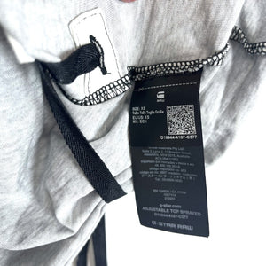 【中古】ジースターロゥ G-STAR RAW Tシャツ フレンチスリーブカットソー 襟ぐり広め 色ムラ加工 グレー系 g1120m014