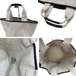 Load image into Gallery viewer, 【中古】ドゥロワー Drawer ノベルティトートバッグ キャンバス生地 レザー グレー系 ブラック i0501k00315
