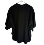Load image into Gallery viewer, 【中古】BLAMINK ブラミンク ワッフルTシャツ ブラック コットン100％ 半袖 カットソー レディース j0410a00827
