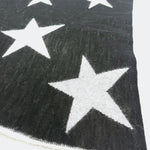 将图片加载到图库查看器，【中古】カリマール Calimar ニットストール マフラー 星柄 スター 透け感 ブラック ホワイト 黒 白 i0127m0076
