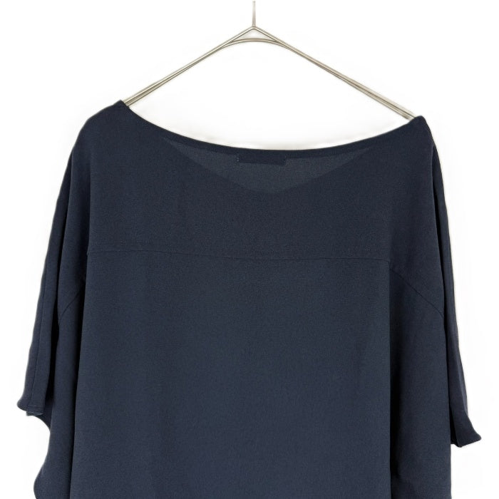【中古】セオリーリュクス theory luxe カットソー 半袖 透け感 とろみ素材 ネイビー 紺 i0904n0055