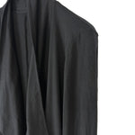 将图片加载到图库查看器，【中古】スリードッツ three dots カーディガン ボタンレス 羽織り コットン ロング ブラック 黒 i0818n0103
