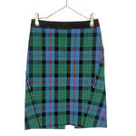 Load image into Gallery viewer, 【中古】ドゥロワー Drawer スカート チェック柄 オレンジ混 ひざ丈 コットン グリーン ブルー ブラック i0507m0040
