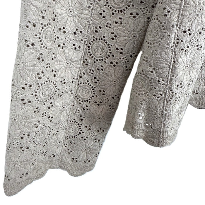 【中古】セオリーリュクス Theory luxe 総レースジャケット 花 カットワークレース グレージュ i0807n0057