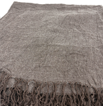 画像をギャラリービューアに読み込む, 【中古】agnes b アニエスベー 大判ストール ブラウン ウール100％ フリンジ i0911wq0017
