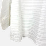 Load image into Gallery viewer, 【中古】ドゥロワー Drawer コットンピンタックショートスリーブブラウス マルチボーダー 透け感 ホワイト 白 i0421h00240
