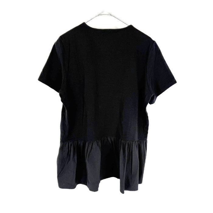 【中古】ヨーコチャン YOKO CHAN 半袖カットソー 後ろペプラム シンプル 可愛い ブラック 黒 i0818n00112