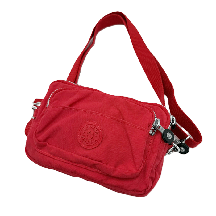 【中古】Kipling キプリング ショルダーバッグ ミニバッグ 斜めがけ ポーチ レッド 軽量 i0731wq0295