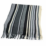 画像をギャラリービューアに読み込む, 【中古】COMME CA MEN コムサメン マフラー ストライプ グレー系 アクリル i1124tq01410
