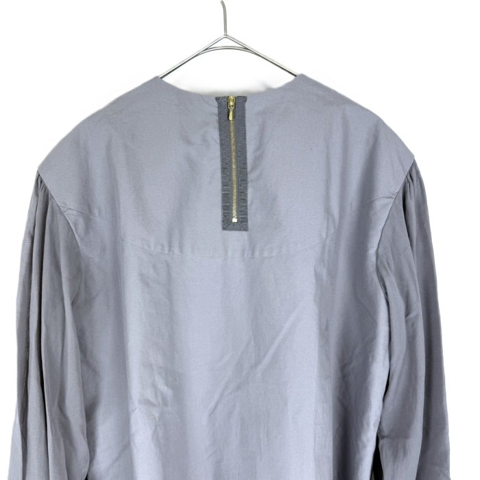 【中古】ドゥロワー Drawer バルーンスリーブブラウス 切り替え シアー 透け感 プルオーバー ライトグレー i0818o00325