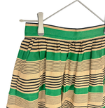 画像をギャラリービューアに読み込む, 【中古】ドルチェ＆ガッバーナ Dolce &amp; Gabbana スカート ボーダー リネン混 グリーン ベージュ 38 i1008n00218
