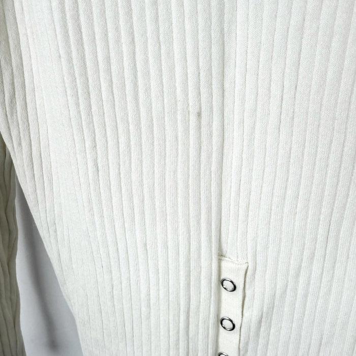 【中古】ウヴラージュクラス OUVRAGE CLASSE リブカットソー 後ろスナップ カジュアル オフホワイト 白系 i0417m0250