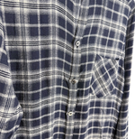 将图片加载到图库查看器，【中古】マルティニーク martinique  シャツワンピース 格子チェック ロング丈 長袖 j0113s0076
