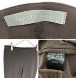 画像をギャラリービューアに読み込む, 【中古】セオリーリュクス theory luxe パンツ 40 カーキ ナイロン混 ストレート テーパード 未使用 j0817n0036
