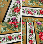 Load image into Gallery viewer, 【中古】イヴサンローラン Yves Saint Laurent 花柄スカーフ ローズ柄 ブラック ベージュ j0405oq01820
