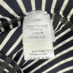 将图片加载到图库查看器，【中古】アオイ aoi 半袖チュニック ワンピース チェック ボーダー マルチ柄 タグ付き ブラック ホワイト i0515n0133
