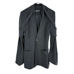 画像をギャラリービューアに読み込む, 【中古】アガノヴィッチ AGANOVICH デザインジャケット ブラック Sサイズ i1124tq01923
