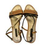 画像をギャラリービューアに読み込む, 【中古】ルイ・ヴィトン Louis Vuitton サンダル フラット シューズ レザー フラワーモチーフ i0907oq00238
