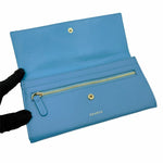 Load image into Gallery viewer, 【中古】ドゥロワー Drawer ノベルティ マルチケース ブルー 長財布 レザー調 i1222y0036
