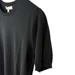 将图片加载到图库查看器，【中古】エポカ EPOCA クルーネック半袖ニット アンサンブルセット品 薄手 ブラック 黒 i0818n0058
