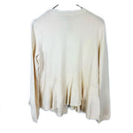 将图片加载到图库查看器，【中古】エポカ EPOCA ニット クルーネック 長袖 ペプラム 可愛い アイボリー 白系 i0807n0236
