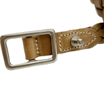 画像をギャラリービューアに読み込む, 【中古】ANGLO レザーベルト 細身 編込み メッシュベルト ベージュ i0731wq0041
