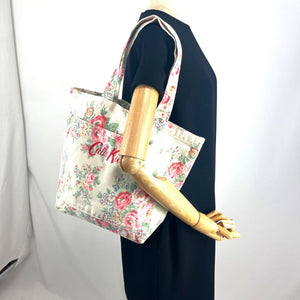 【中古】キャスキッドソン Cath Kidston トートバッグ 花柄 キャンバス サブバッグ ベージュ系 h0716wq0155