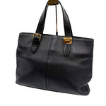 Load image into Gallery viewer, 【中古】BURBERRY バーバリー レザー トートバッグ ブラック 黒 ゴールド金具 i0926aq01798
