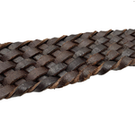 画像をギャラリービューアに読み込む, 【中古】ANGLO レザーベルト 編込み メッシュベルト ダークブラウン i0731wq0021
